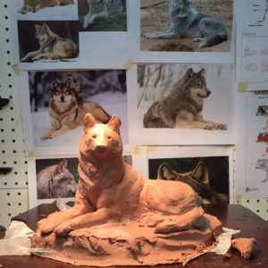 01 wolf sculpture