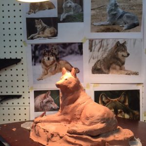 03 wolf sculpture