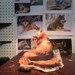 05 wolf sculpture