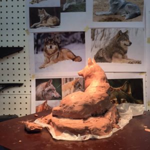 06 wolf sculpture