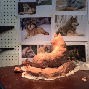 07 wolf sculpture