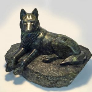 15 wolf stone sculpture