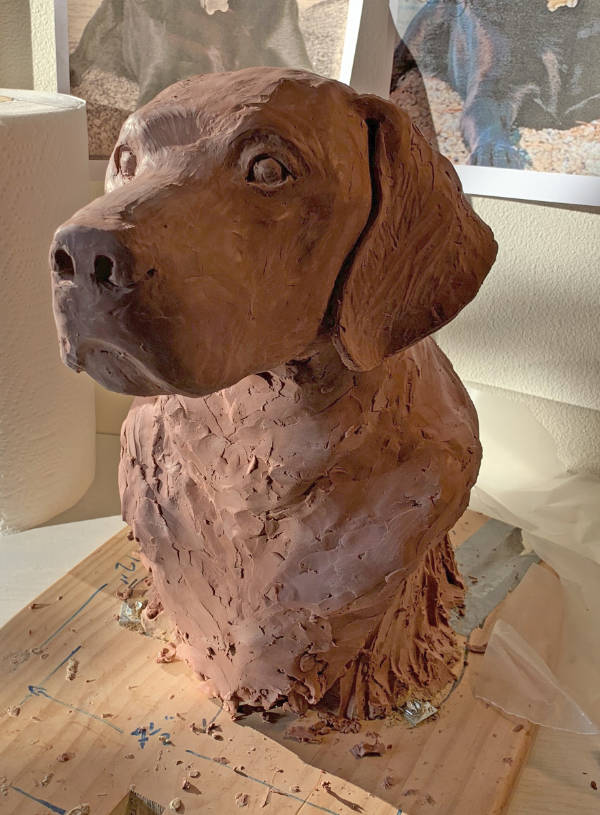 gus clay model stone sculpture