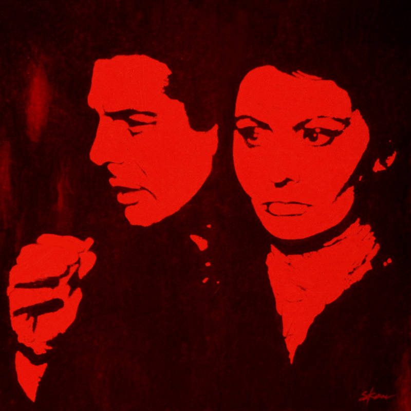 Sophia Loren & Marcello Mastriani - acrylic on canvas - 36” x 36” - Collection of Jeanne & Russell Zingale